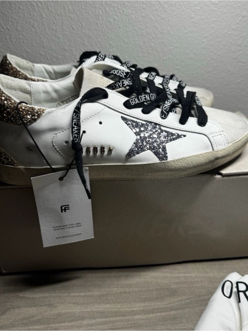 Golden Goose Optic White/Seedpear Super-Star Sneakers